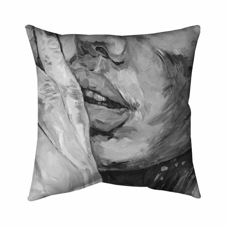 BEGIN HOME DECOR 20 x 20 in. Luscious Lips-Double Sided Print Indoor Pillow 5541-2020-FI48-1